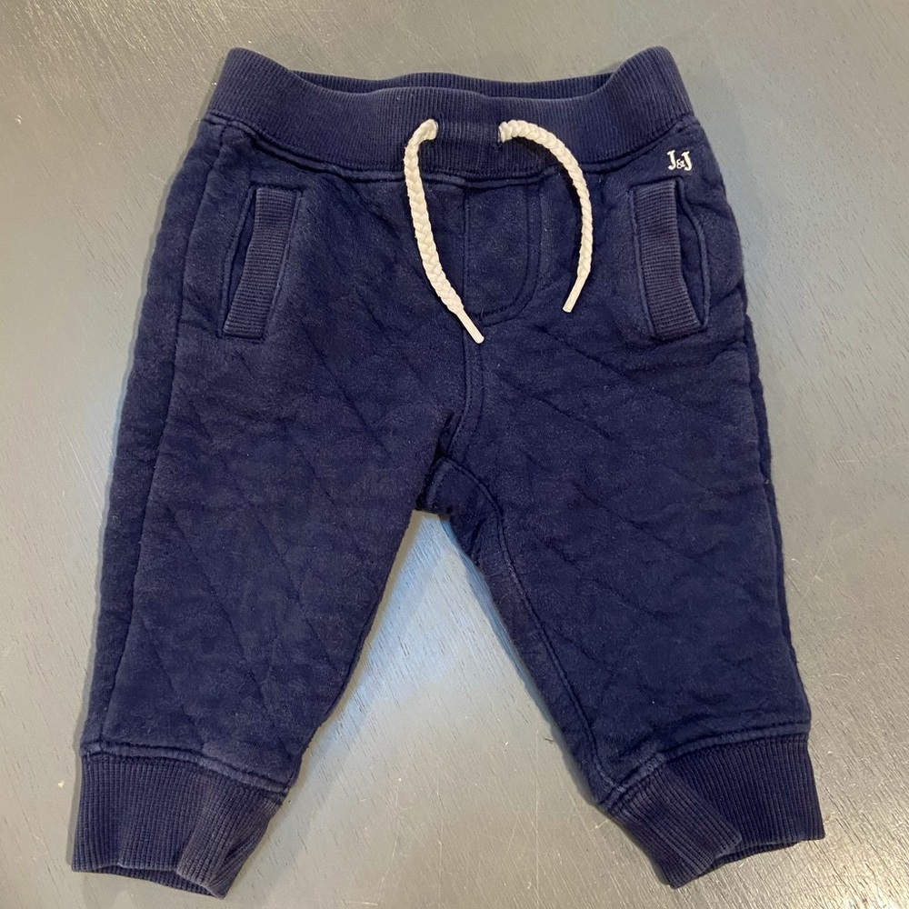 6-12 Months Naby Blue Janie and Jack Quilted Joggers
